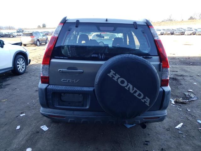 JHLRD78515C013966 - 2005 HONDA CR-V LX SILVER photo 6