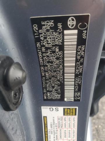 JTDEPMAE8MJ161635 - 2021 TOYOTA COROLLA LE Bleu photo 12