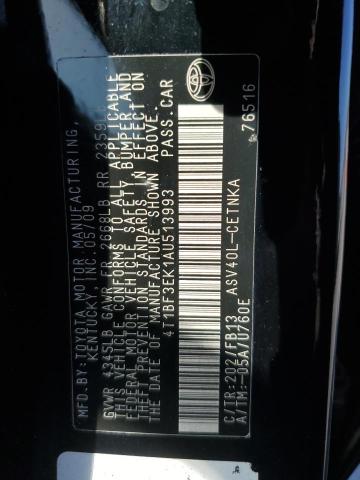 4T1BF3EK1AU513993 - 2010 TOYOTA CAMRY BASE შავი ფოტო 12