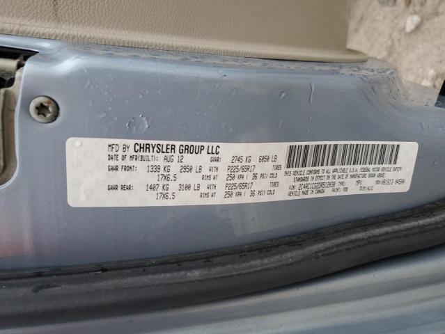 2C4RC1CG2DR512030 - 2013 CHRYSLER TOWN & COU TOURING L BLUE photo 13