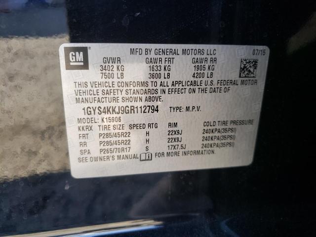 1GYS4KKJ9GR112794 - 2016 CADILLAC ESCALADE ESV PLATINUM Қара фото 12