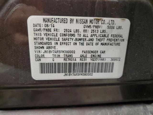 JN1BV7AR5FM390002 - 2015 INFINITI Q50 BASE 棕色 照片 13