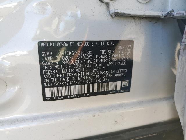 3CZRZ2H77RM721057 - 2024 HONDA HR-V EXL Ağ foto 12