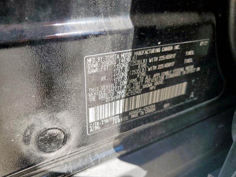 2T3H1RFV6MC152407 - 2021 TOYOTA RAV4 LE Սև լուսանկար 13