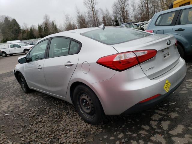 KNAFK4A68E5190328 - 2014 KIA FORTE LX GRAY photo 2