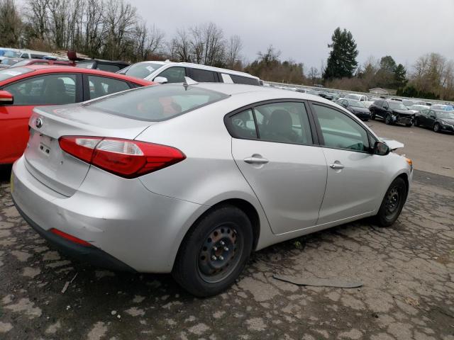 KNAFK4A68E5190328 - 2014 KIA FORTE LX GRAY photo 3