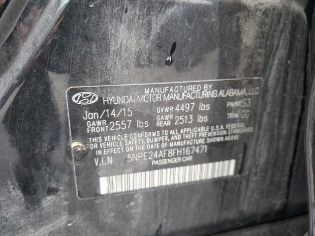 5NPE24AF8FH167471 - 2015 HYUNDAI SONATA SE BLACK photo 13