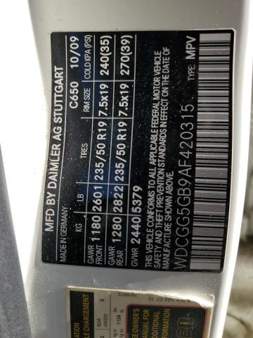 WDCGG5GB9AF420315 - 2010 MERCEDES-BENZ GLK 350 白色 照片 13