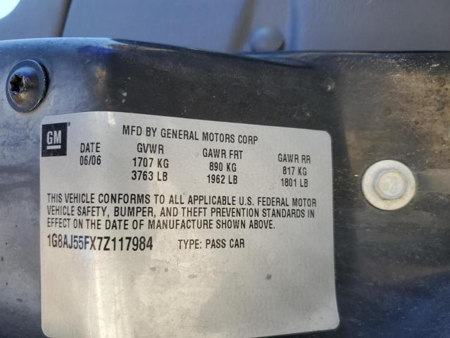 1G8AJ55FX7Z117984 - 2007 SATURN ION LEVEL 2 შავი ფოტო 12