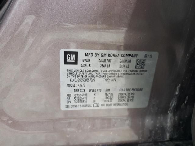 KL4CJGSB5EB557025 - 2014 BUICK ENCORE Թուխ լուսանկար 13