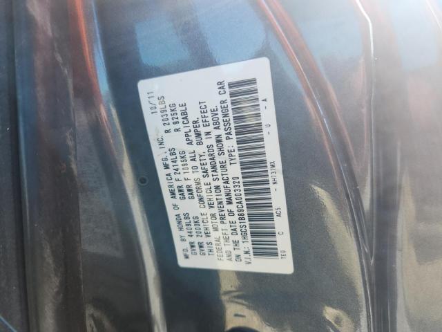 1HGCS1B89CA003320 - 2012 HONDA ACCORD EXL GRAY photo 12