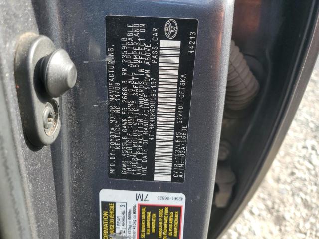 4T1BK46K69U095197 - 2009 TOYOTA CAMRY SE 灰色 照片 13