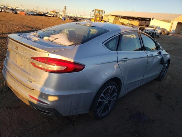 3FA6P0D97KR109983 - 2019 FORD FUSION TITANIUM SILVER photo 3