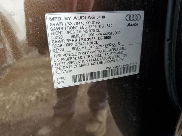 WA1VMAFE3AD007774 - 2010 AUDI Q7 PRESTIGE 棕色 照片 13