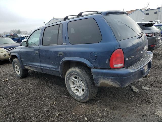 1B4HS48N62F108608 - 2002 DODGE DURANGO SLT BLUE photo 2