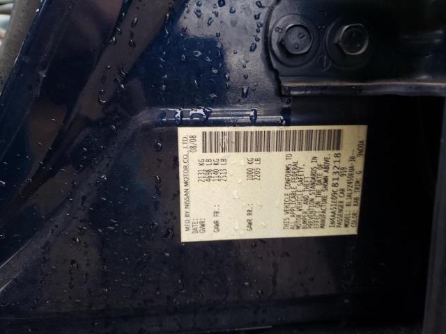 1N4AA51E09C813218 - 2009 NISSAN MAXIMA S BLUE photo 12