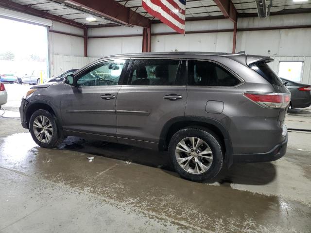 5TDJKRFH6FS204601 - 2015 TOYOTA HIGHLANDER XLE GRAY photo 2
