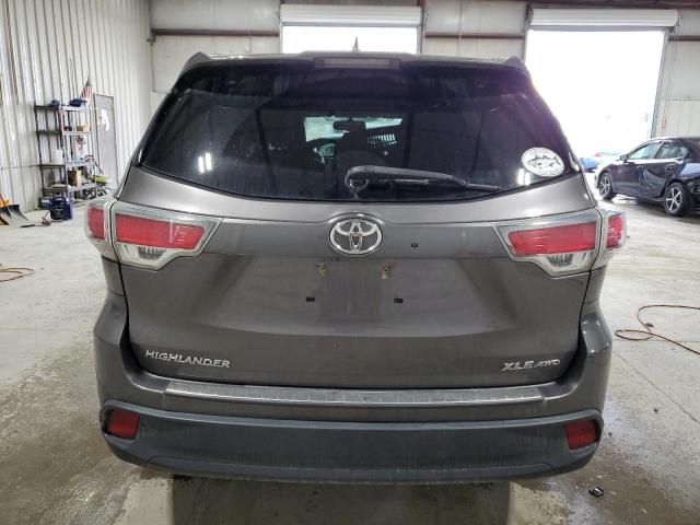 5TDJKRFH6FS204601 - 2015 TOYOTA HIGHLANDER XLE GRAY photo 6