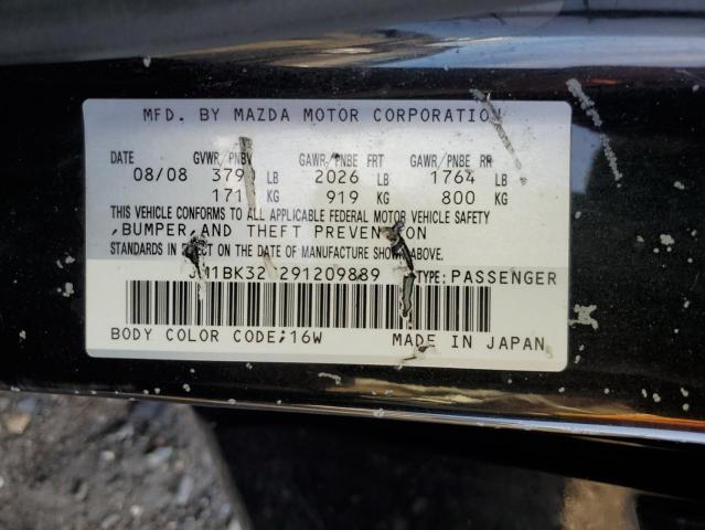 JM1BK32G291209889 - 2009 MAZDA 3 I BLACK photo 12