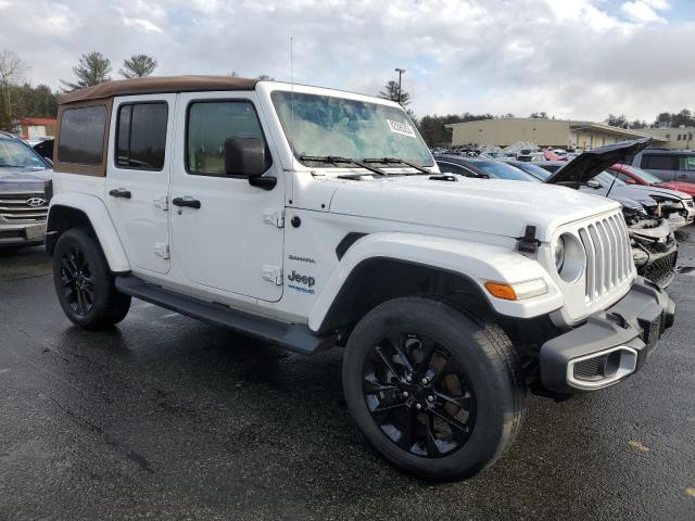 1C4JJXP62MW767243 - 2021 JEEP WRANGLER U SAHARA 4XE WHITE photo 4