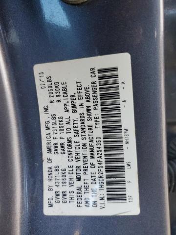 1HGCR2F54FA254350 - 2015 HONDA ACCORD SPORT 石墨色 照片 12