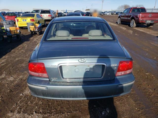 KMHWF35H54A991099 - 2004 HYUNDAI SONATA GLS TURQUOISE photo 6