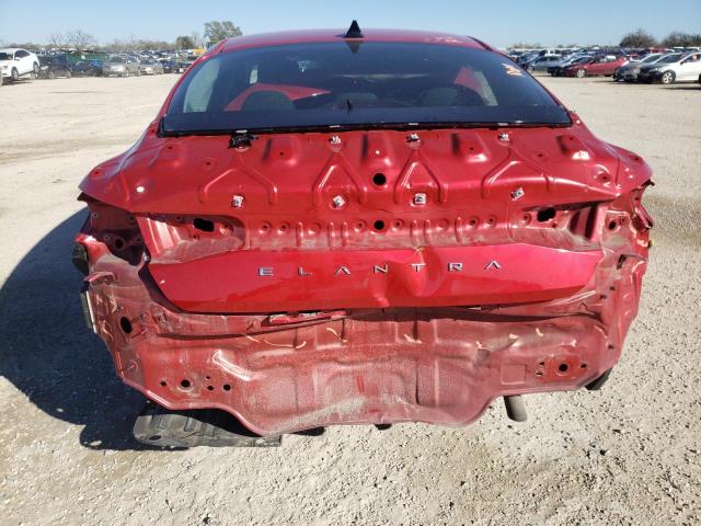 5NPLM4AG3NH059381 - 2022 HYUNDAI ELANTRA SEL RED photo 6