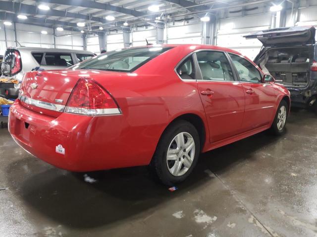 2G1WF5EK0B1263380 - 2011 CHEVROLET IMPALA LS RED photo 3