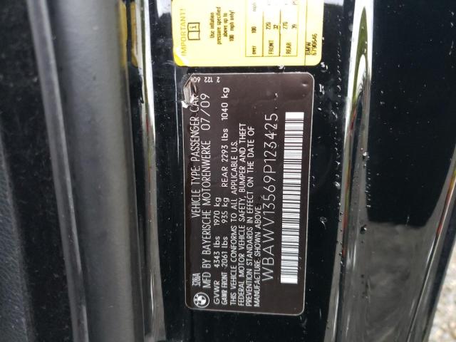 WBAWV13569P123425 - 2009 BMW 328 I SULEV BLACK photo 12