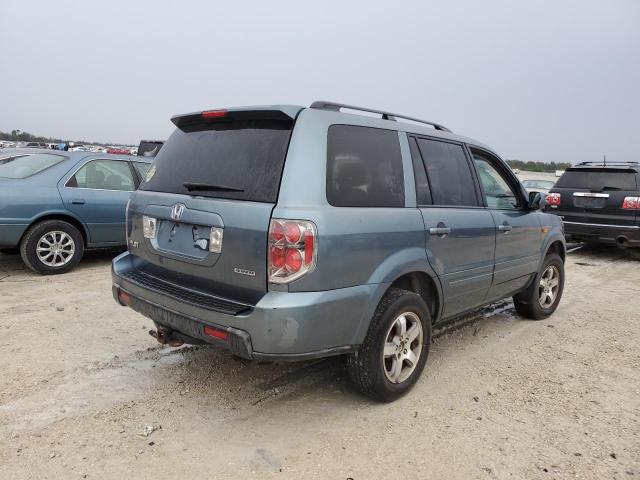 2HKYF18777H534098 - 2007 HONDA PILOT EXL BLUE photo 3