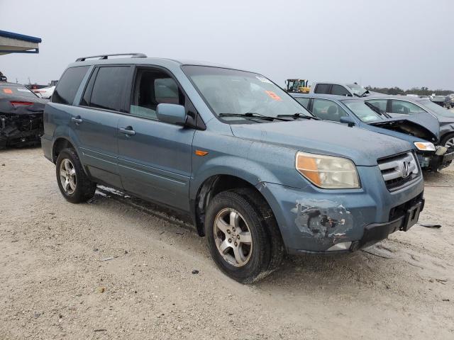 2HKYF18777H534098 - 2007 HONDA PILOT EXL BLUE photo 4