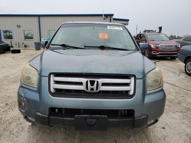 2HKYF18777H534098 - 2007 HONDA PILOT EXL BLUE photo 5