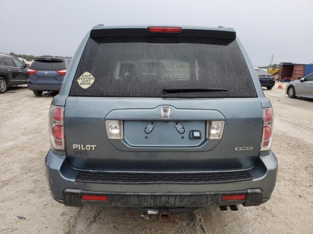 2HKYF18777H534098 - 2007 HONDA PILOT EXL BLUE photo 6