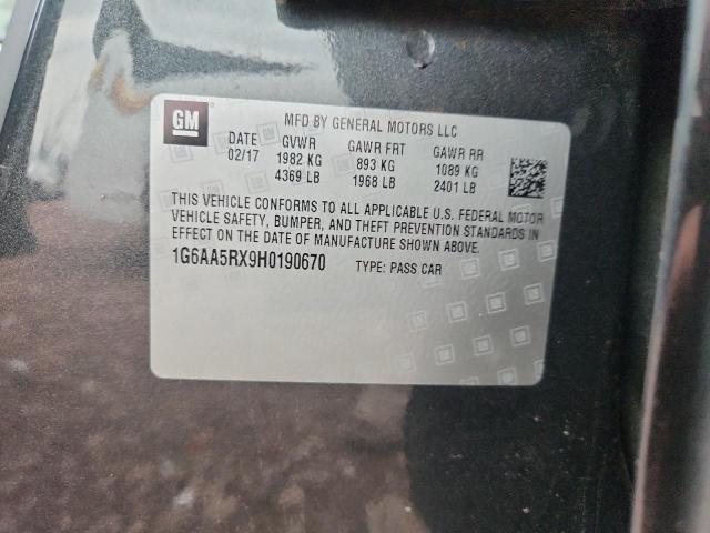 1G6AA5RX9H0190670 - 2017 CADILLAC ATS 灰色 照片 12