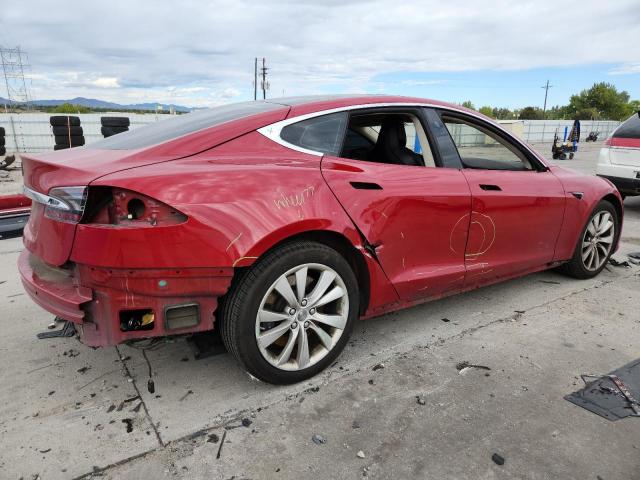 5YJSA1E26HF206507 - 2017 TESLA MODEL S Czerwony zdjęcie 3