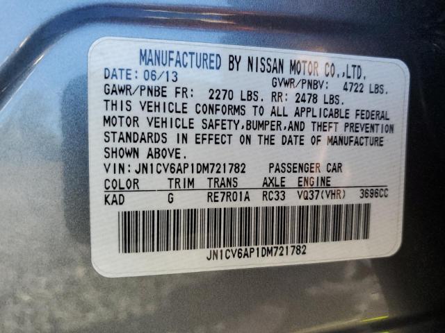 JN1CV6AP1DM721782 - 2013 INFINITI G37 BASE თაფლისფერი ფოტო 13