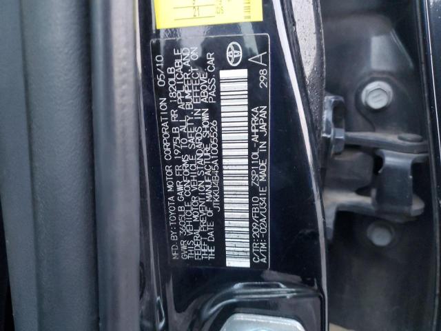 JTKKU4B45A1005526 - 2010 TOYOTA SCION XD BLACK photo 12