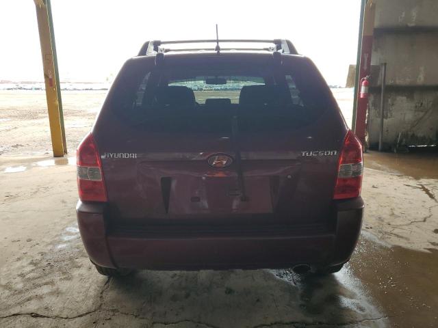 KM8JM12B86U435570 - 2006 HYUNDAI TUCSON GL მუქწითელი ფოტო 6