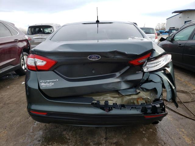 3FA6P0H78GR118109 - 2016 FORD FUSION SE GREEN photo 6