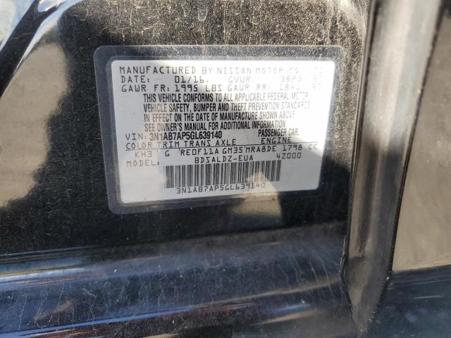 3N1AB7AP5GL639140 - 2016 NISSAN SENTRA S BLACK photo 13