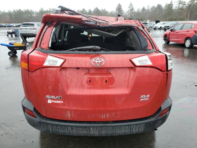 2T3RFREV1FW305168 - 2015 TOYOTA RAV4 XLE RED photo 6