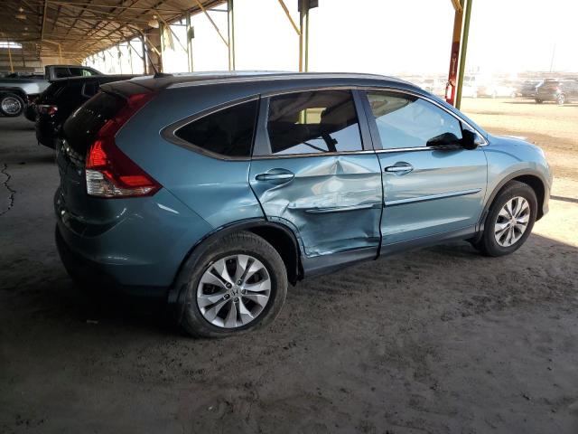 2HKRM4H79EH674243 - 2014 HONDA CR-V EXL BLUE photo 3