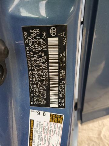JTDKB20U987799135 - 2008 TOYOTA PRIUS Mavi fotoğraf 12