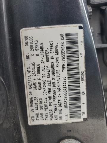 1HGCP26888A144775 - 2008 HONDA ACCORD EXL GRAY photo 12