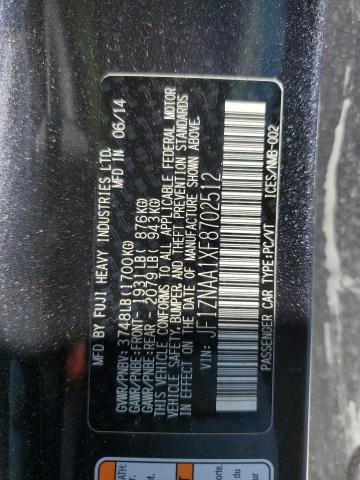 JF1ZNAA1XF8702512 - 2015 TOYOTA SCION FR-S BLACK photo 12