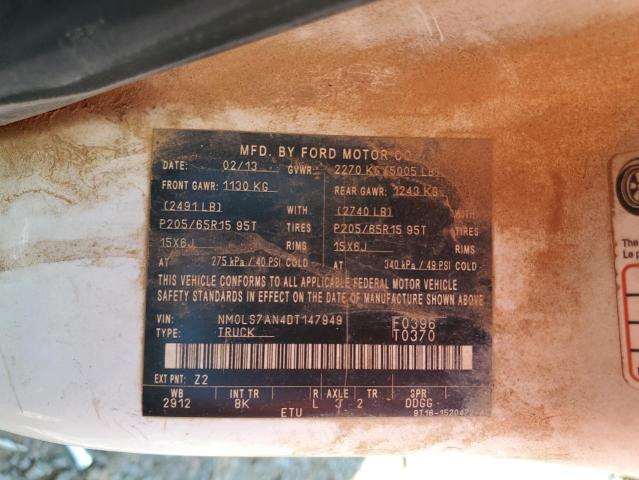 NM0LS7AN4DT147949 - 2013 FORD TRANSIT CONNECT XL 白色 照片 13