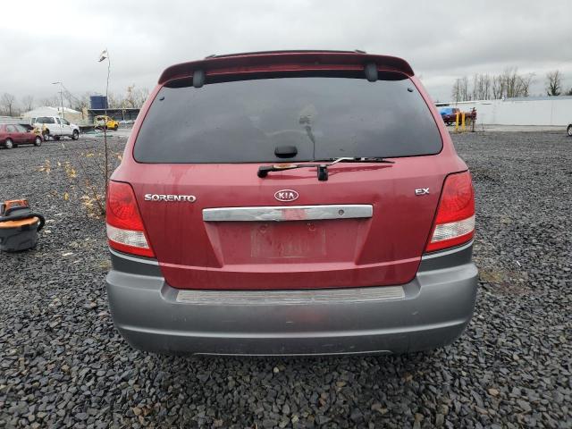 KNDJC733X45198198 - 2004 KIA SORENTO EX RED photo 6