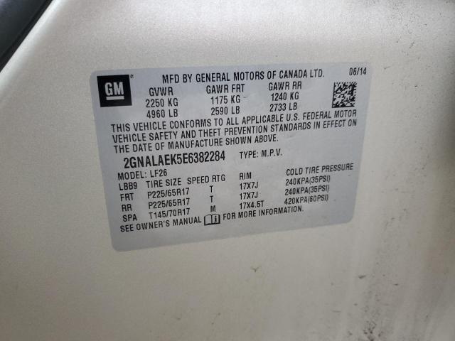 2GNALAEK5E6382284 - 2014 CHEVROLET EQUINOX LS 绿色 照片 12