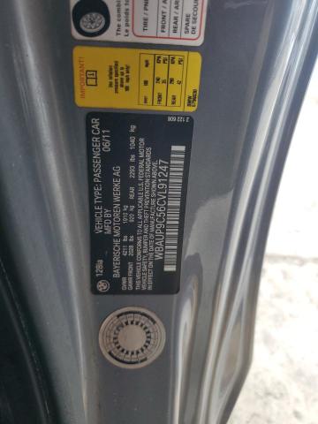 WBAUP9C56CVL91247 - 2012 BMW 128 I SILVER photo 12