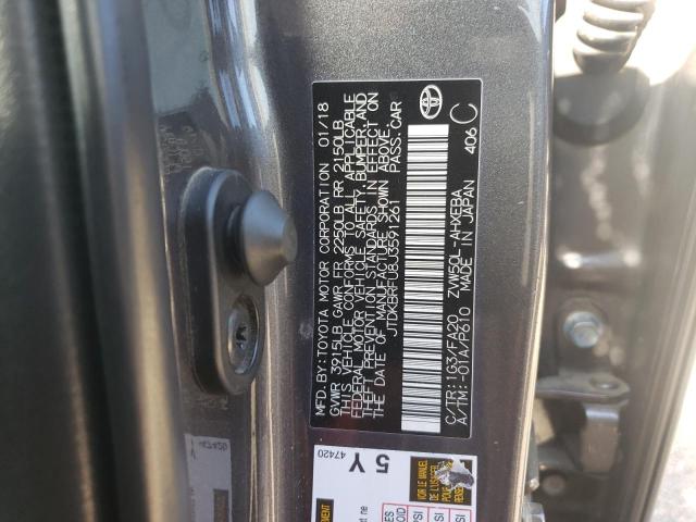 JTDKBRFU8J3591261 - 2018 TOYOTA PRIUS 灰色 照片 12